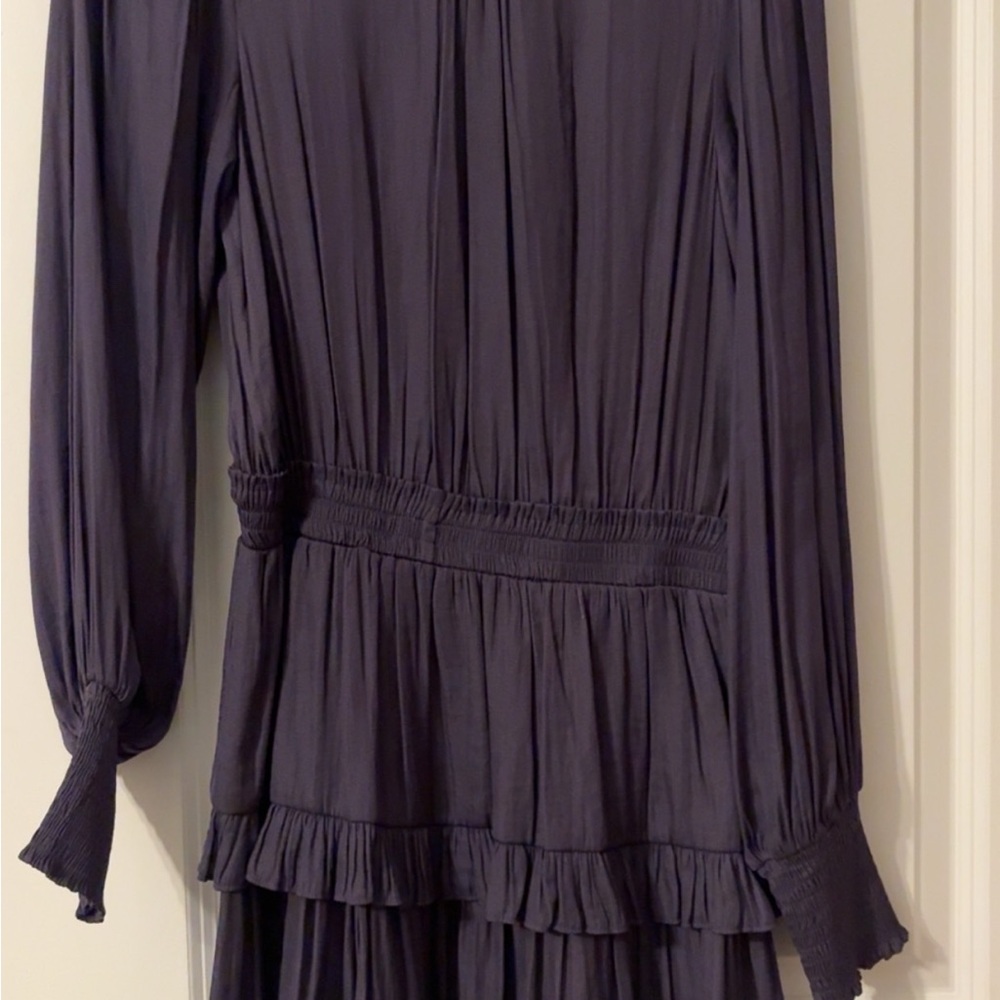 Pink Lily- Elegant Dark Navy Women's Dress